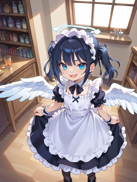 04440-420620119-score_9, score_8_up, score_7_up,source_anime,BREAK_indoors, 1girl, smug, fangs, angel, angel wings, gothic,maid,_.png